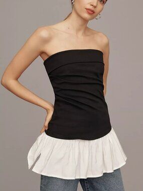 MAEVE Anthropologie Asymmetrical Tube Top Size Small